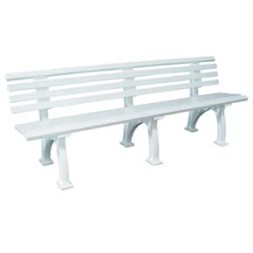 03025 Sitzbank BERLIN Länge 200 cm Farbe weiss