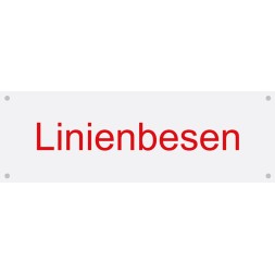 06035 Geräteschild Linienbesen aus Alu Grösse 30 x 10 cm