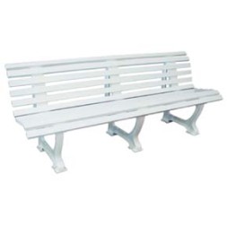 03035 Sitzbank SINDELFINGEN Länge 200 cm Farbe weiss