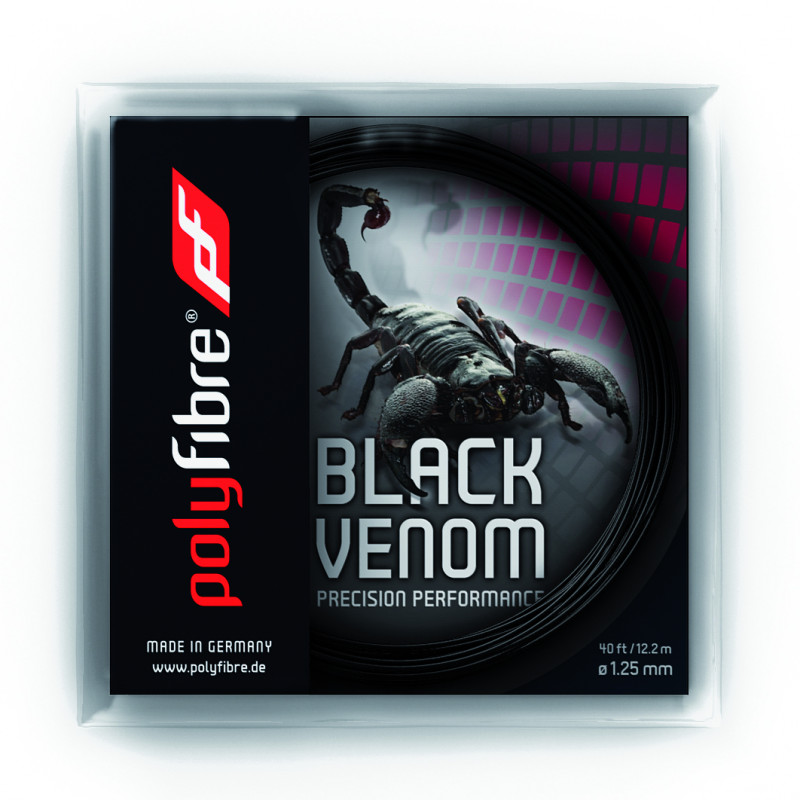 60201 Tennissaite POLYFIBRE Black Venom 12.2 m  1.15 mm
