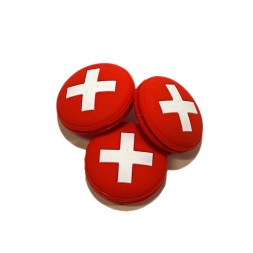 57035 Dämpfer SCHWEIZER FLAGGE zu Tennisracket Box  25 Stück