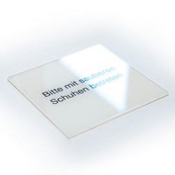 06090 Türschild saubere Schuhe weiss