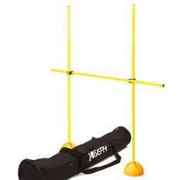 59012 Übungshilfe-Set Gross bestehend aus: 6 mit Sand befüllbaren Halbkugelfüssen 9 Stangen  100 cm und 6 Klemmgelenken