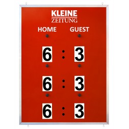 20150 Spielstandsanzeiger TIEBREAK einseitig individuell bedruckt