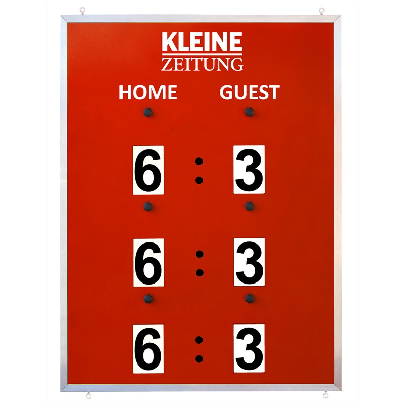 20150 Spielstandsanzeiger Tiebreak einseitig individuell bedruckt