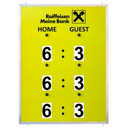 20160 Spielstandsanzeiger TIEBREAK beidseitig individuell Bedruckt