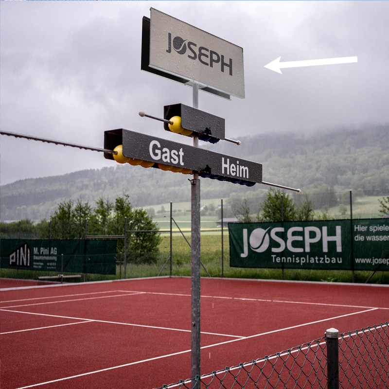 20036 Reklametafel zu TENNIS-SCORE komplett inkl. Beschriftung