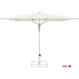 03355 Sonnenschirm Glatz Fortero Pro rechteckig 300 x 200 cm weiss