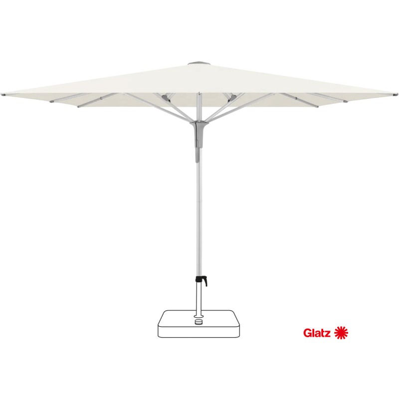 03345 Sonnenschirm Glatz Fortero Pro quadratisch 300 x 300 cm weiss