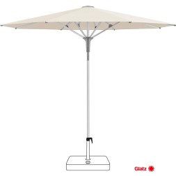 03315 Sonnenschirm Glatz Fortino Pro rund 250 cm weiss